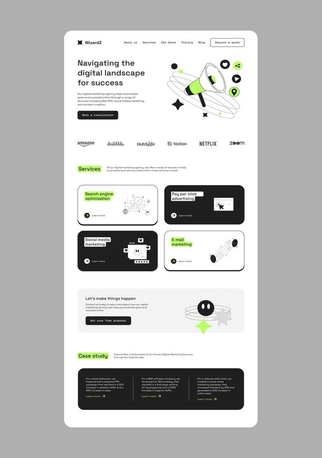 Screenshot of a web application with a minimalist theme, showing a list of items and a search bar.